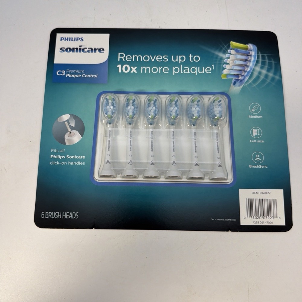 Philips Sonicare C3 Premium Plaque Control Brush Heads HX9046/71 6 Pack